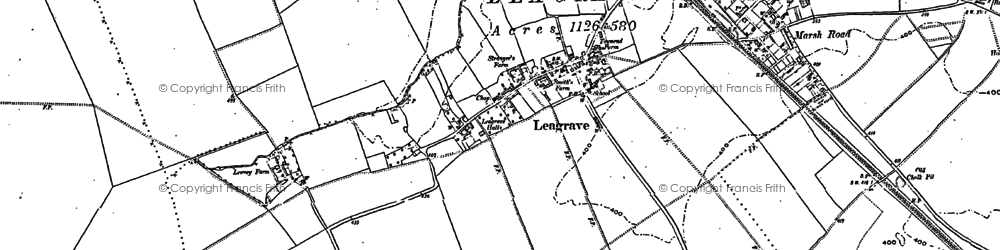 Old map of Limbury in 1879