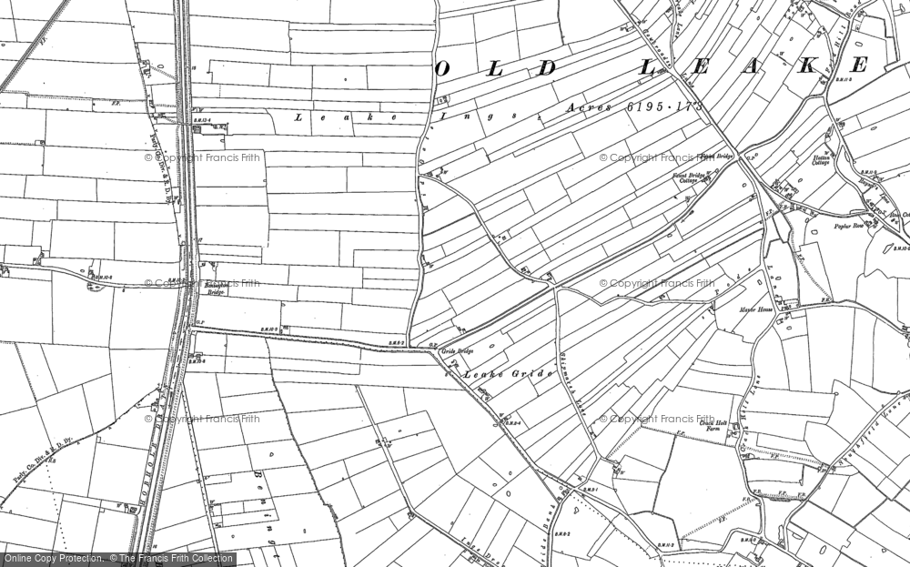 Old Map of Leake Gride, 1887 in 1887