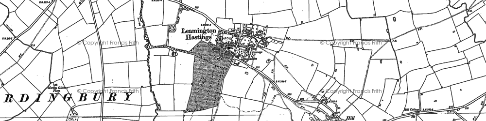 Old map of Leamington Hastings in 1885