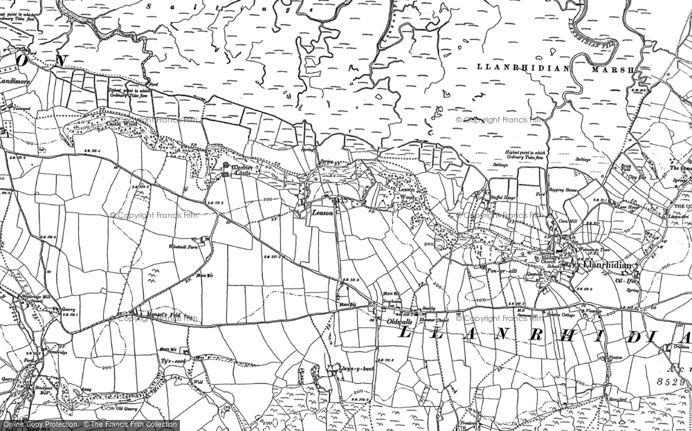 Old Map of Leason, 1896 in 1896