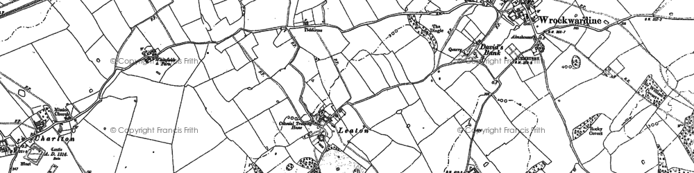 Old map of Cross Green in 1881