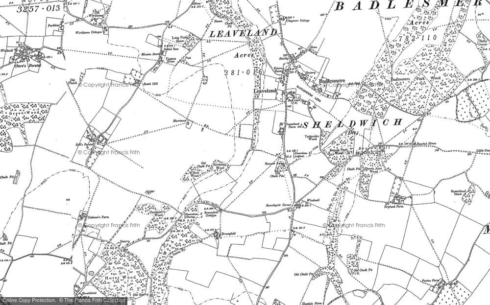 Old Map of Leaveland, 1896 in 1896