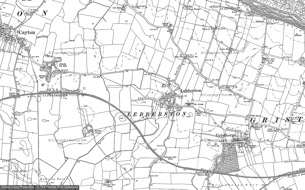 Old Map of Lebberston, 1909 in 1909