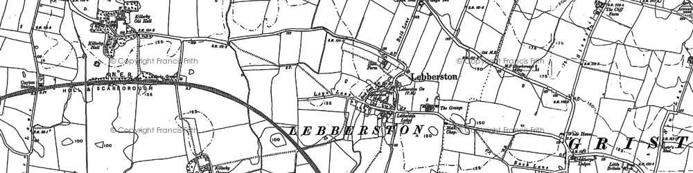 Old map of Lebberston in 1909