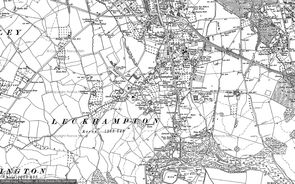 Old Map of Leckhampton, 1884 in 1884