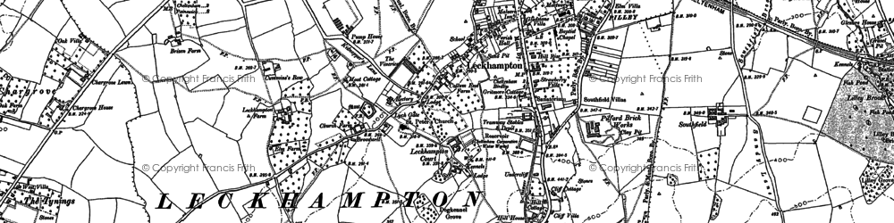 Old map of Leckhampton in 1884
