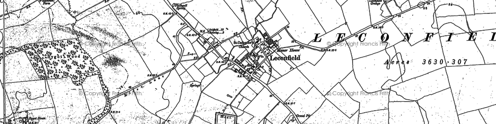 Old map of Leconfield Parks Ho in 1890