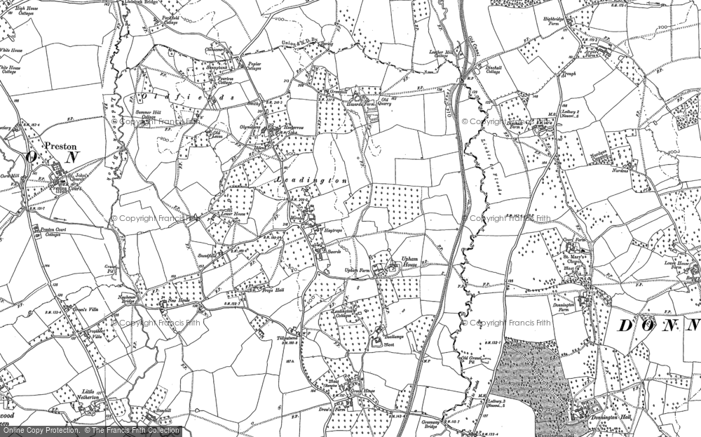 Old Map of Historic Map covering Rowland's Green in 1903