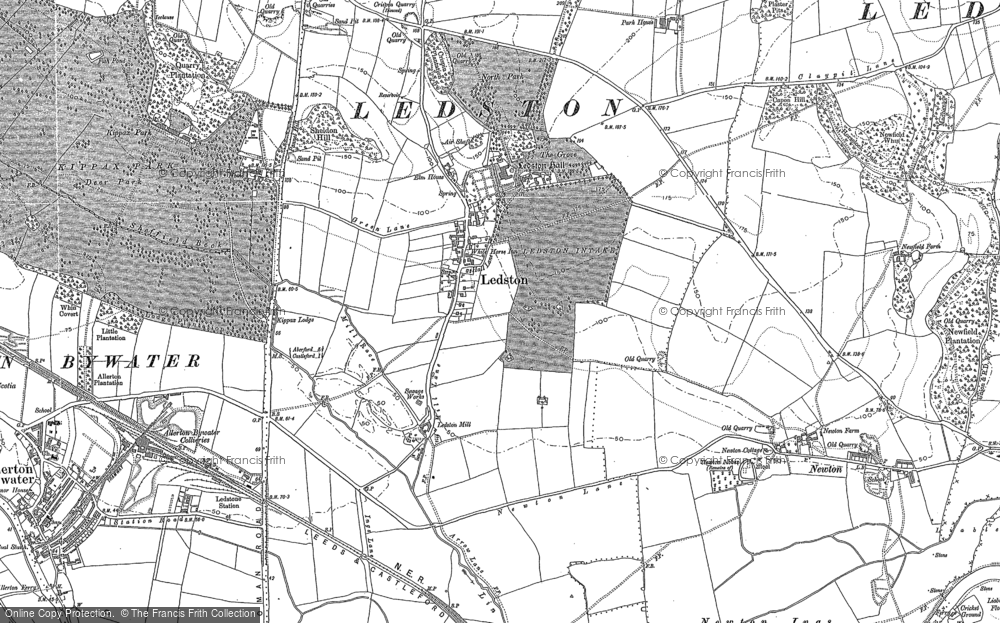 Old Map of Ledston, 1890 in 1890