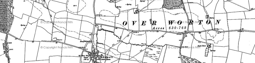 Old map of Ledwell in 1898