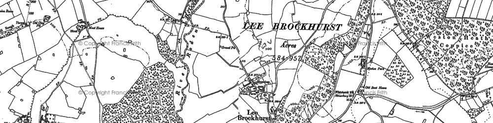 Old map of Moston Park in 1880