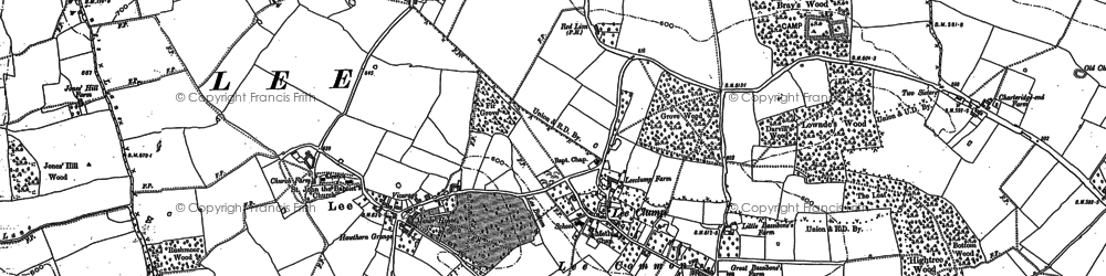 Old map of Lee Common in 1897