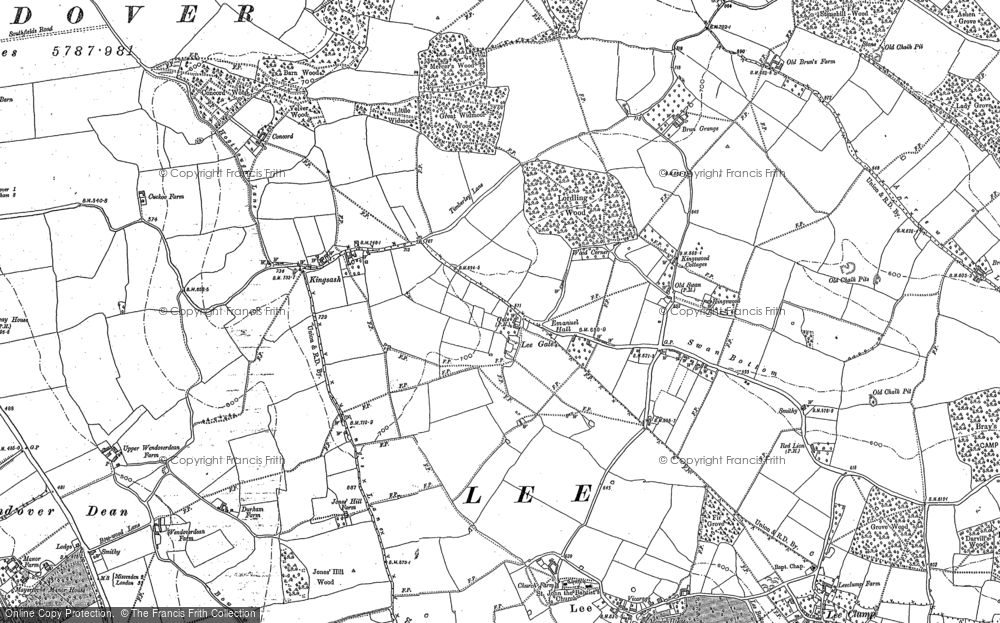 Old Map of Lee Gate, 1897 - 1898 in 1897