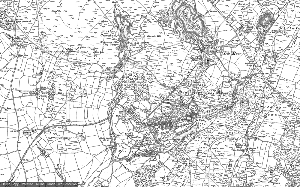 Old Map of Historic Map covering Tolchmoor Gate in 1886