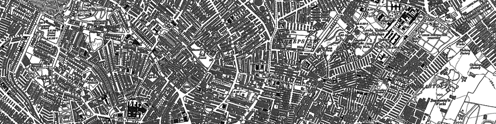 Old map of Leeds in 1890