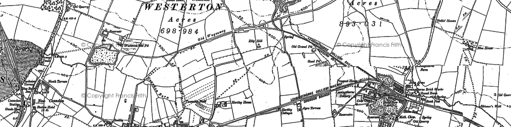 Old map of Leeholme in 1896
