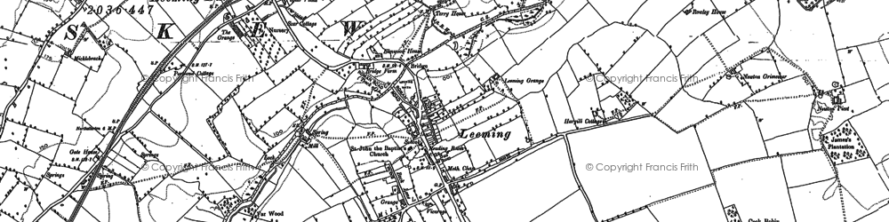 Old map of Leeming Lodge in 1891