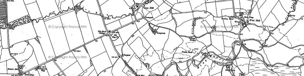 Old map of Burthinghurst in 1899