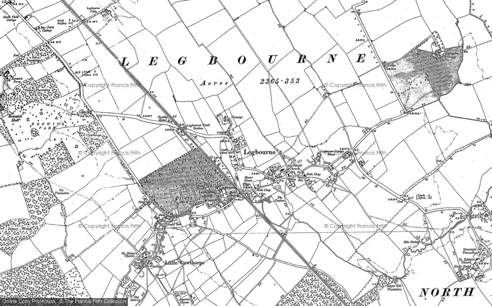 Old Map of Legbourne, 1886 - 1888 in 1886