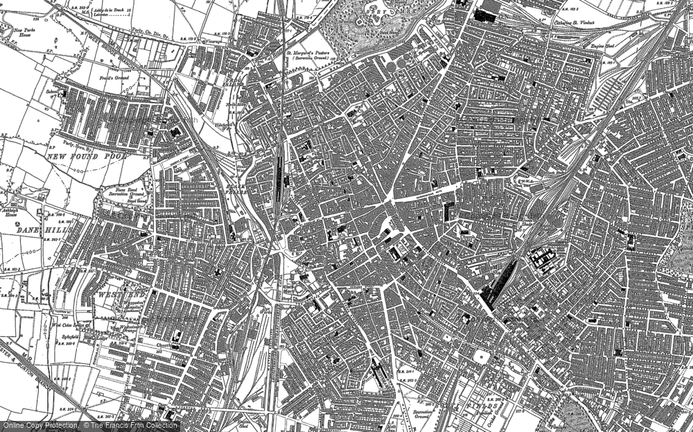 Old Map of Leicester, 1885 - 1886 in 1885