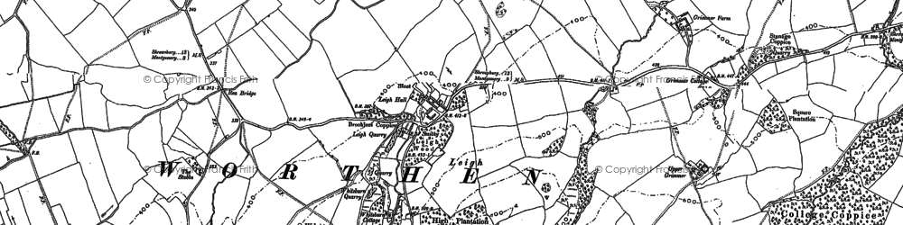 Old map of Leigh in 1881
