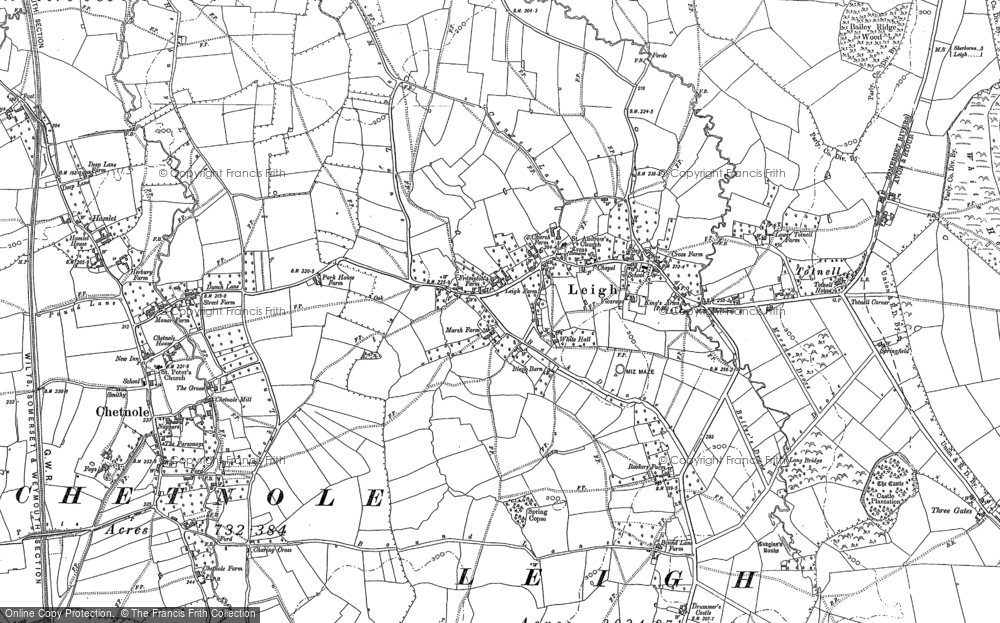 Old Map of Leigh, 1886 - 1901 in 1886
