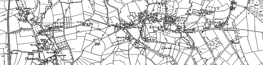 Old map of Leigh in 1886