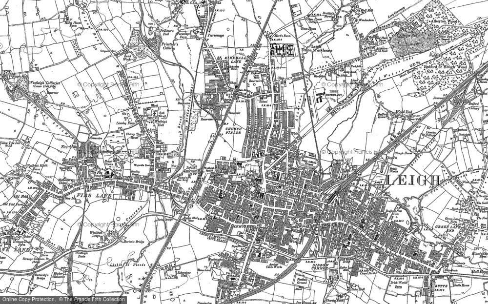 Old Map of Historic Map covering Lilford in 1892