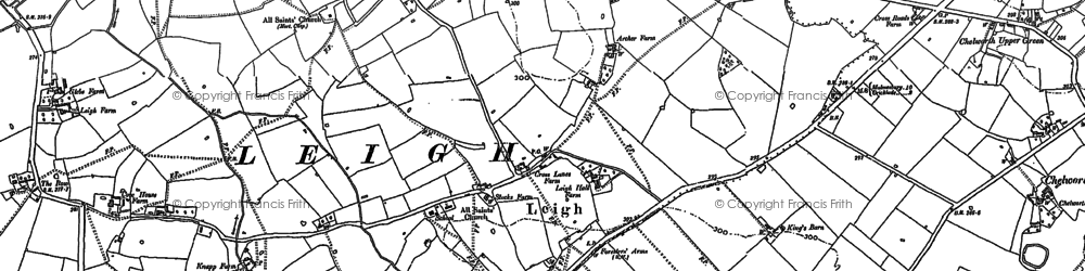 Old map of Waterhay in 1898