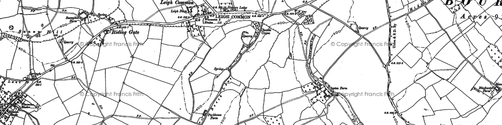 Old map of Leigh Common in 1885
