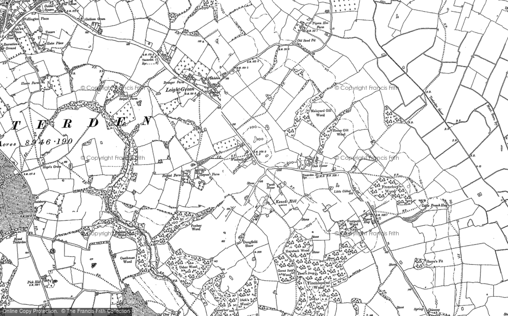 Old Map of Leigh Green, 1895 - 1906 in 1895