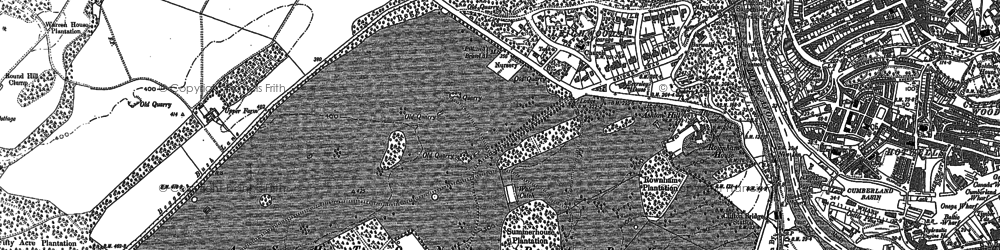 Old map of Leigh Woods in 1902
