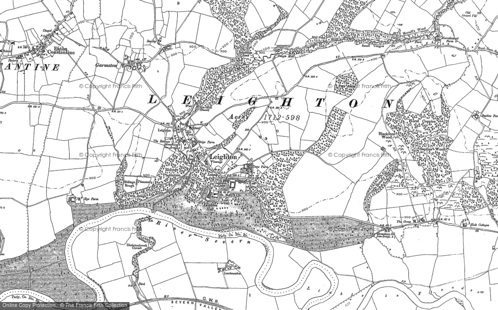 Old Map of Leighton, 1882 in 1882