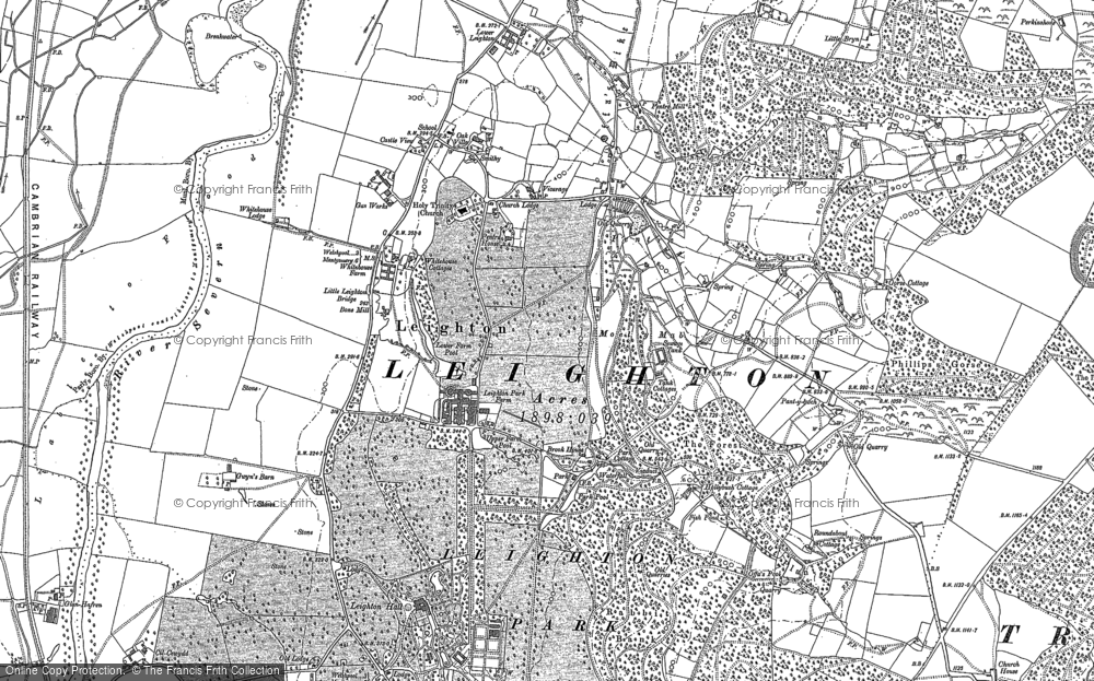 Old Map of Leighton, 1884 - 1901 in 1884