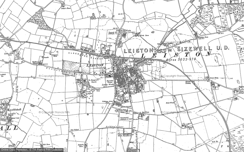 Old Map of Leiston, 1882 - 1883 in 1882