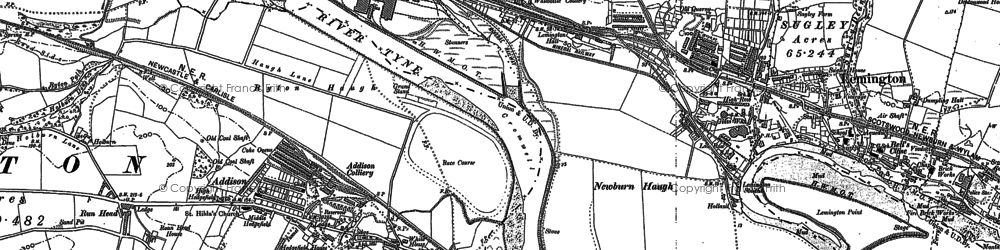 Old map of Lemington in 1895