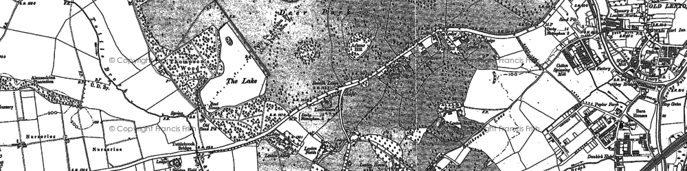 Old map of Lenton Abbey in 1881