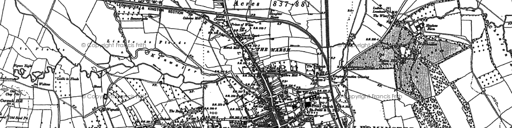 Old map of Eaton in 1885