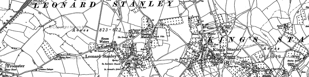 Old map of Leonard Stanley in 1882