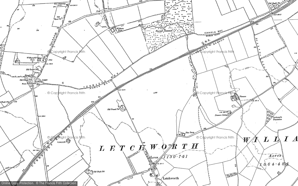Old Map of Letchworth Garden City, 1897 - 1900 in 1897