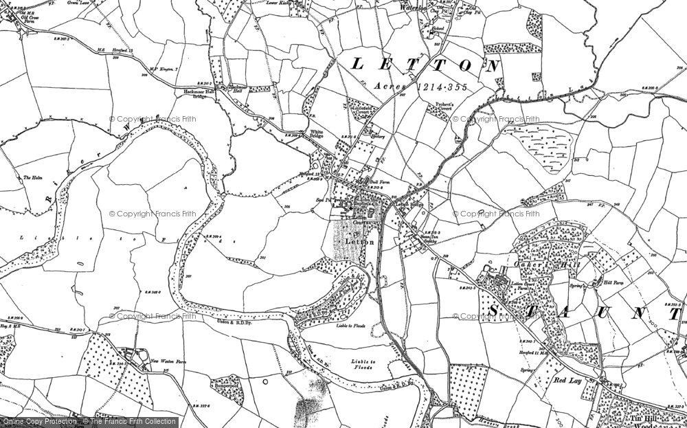 Old Map of Letton, 1886 - 1903 in 1886
