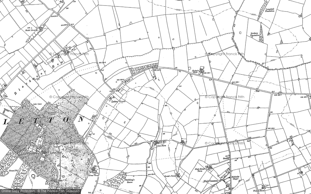 Old Map of Letton Green, 1882 - 1886 in 1882
