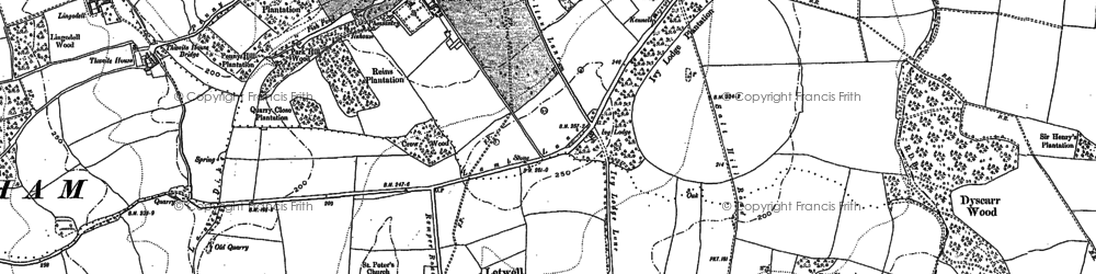 Old map of Letwell in 1890