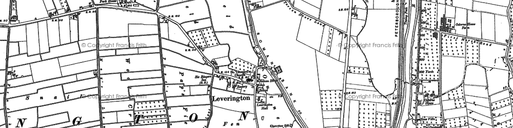 Old map of Leverington in 1900