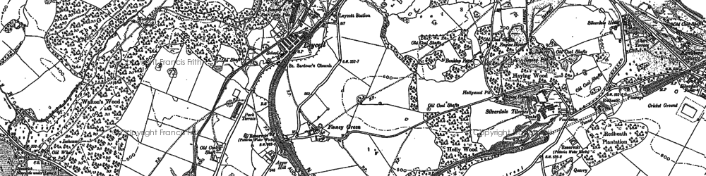 Old map of Leycett in 1878
