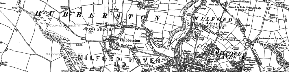 Old map of Liddeston in 1906