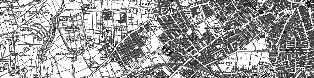 Old map of Lidget Green in 1891