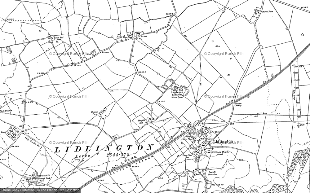 Old Map of Historic Map covering Bougton End in 1882