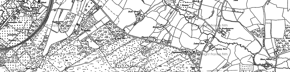 Old map of Bagshot Heath in 1895