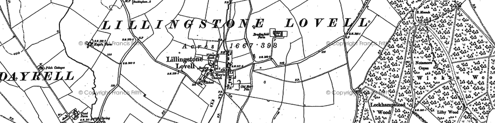 Old map of Linshire Copse in 1883